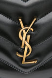 SAINT LAURENT Black Noir LouLou Medium in Matelasse Lambskin Shoulder Bag (NEW)