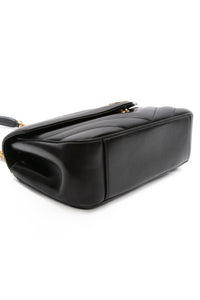 SAINT LAURENT Black Noir LouLou Medium in Matelasse Lambskin Shoulder Bag (NEW)