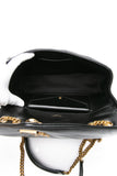 SAINT LAURENT Black Noir LouLou Medium in Matelasse Lambskin Shoulder Bag (NEW)