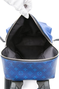 LOUIS VUITTON Taigarama Monogram Cobalt Discovery Backpack PM