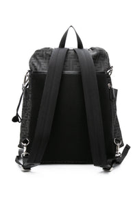 FENDI Black FF Jacquard Fabric Fendi Strike Medium Backpack