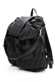 FENDI Black FF Jacquard Fabric Fendi Strike Medium Backpack