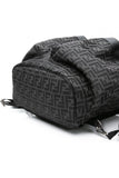 FENDI Black FF Jacquard Fabric Fendi Strike Medium Backpack