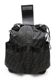 FENDI Black FF Jacquard Fabric Fendi Strike Medium Backpack