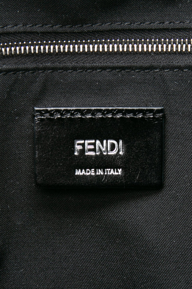 FENDI Black FF Jacquard Fabric Fendi Strike Medium Backpack