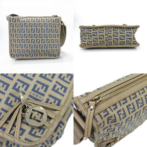 Fendi Canvas Leather Shoulder Bag