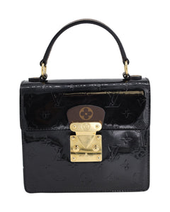 Louis Vuitton Spring Street Bag w/ Strap in Black 'Vernis' Patent Leather