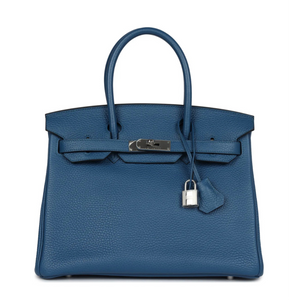 HERMES - BIRKIN 30 IZMIR  BLUE TOGO PHW
