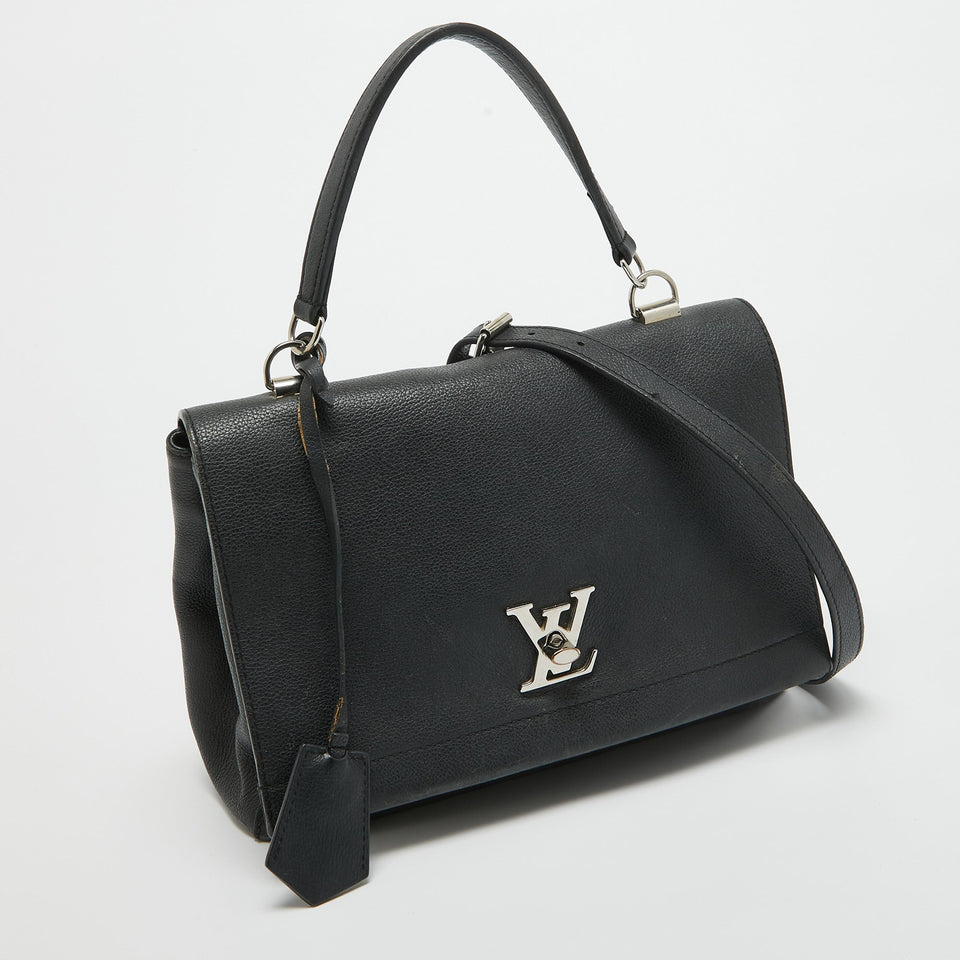 Louis Vuitton Black Leather Lockme Ii Bag