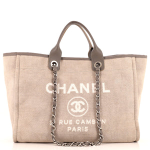 CHANEL Deauville Tote Wool Medium
