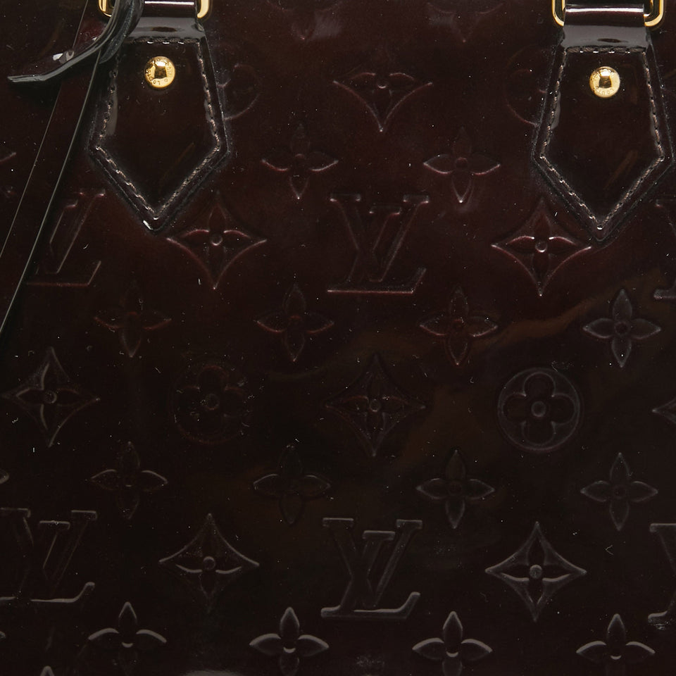 Louis Vuitton Amarante Monogram Vernis Alma Pm Bag..