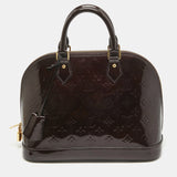 Louis Vuitton Amarante Monogram Vernis Alma Pm Bag..