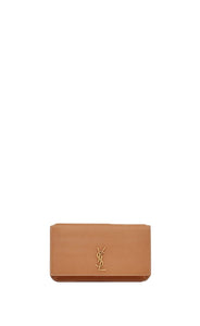 Women's Ysl Phone Holder Mo. Masoil C/ in Vintage Brown Gold | 635095BWR6W2725
