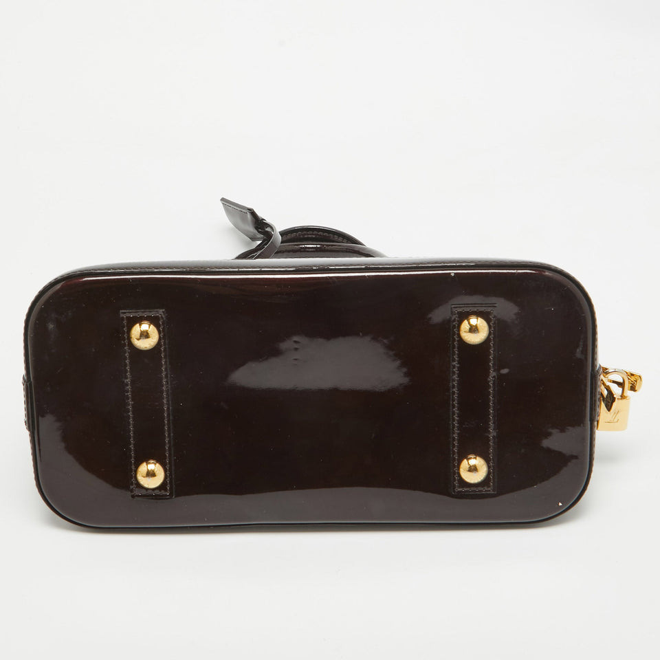 Louis Vuitton Amarante Monogram Vernis Alma Pm Bag..