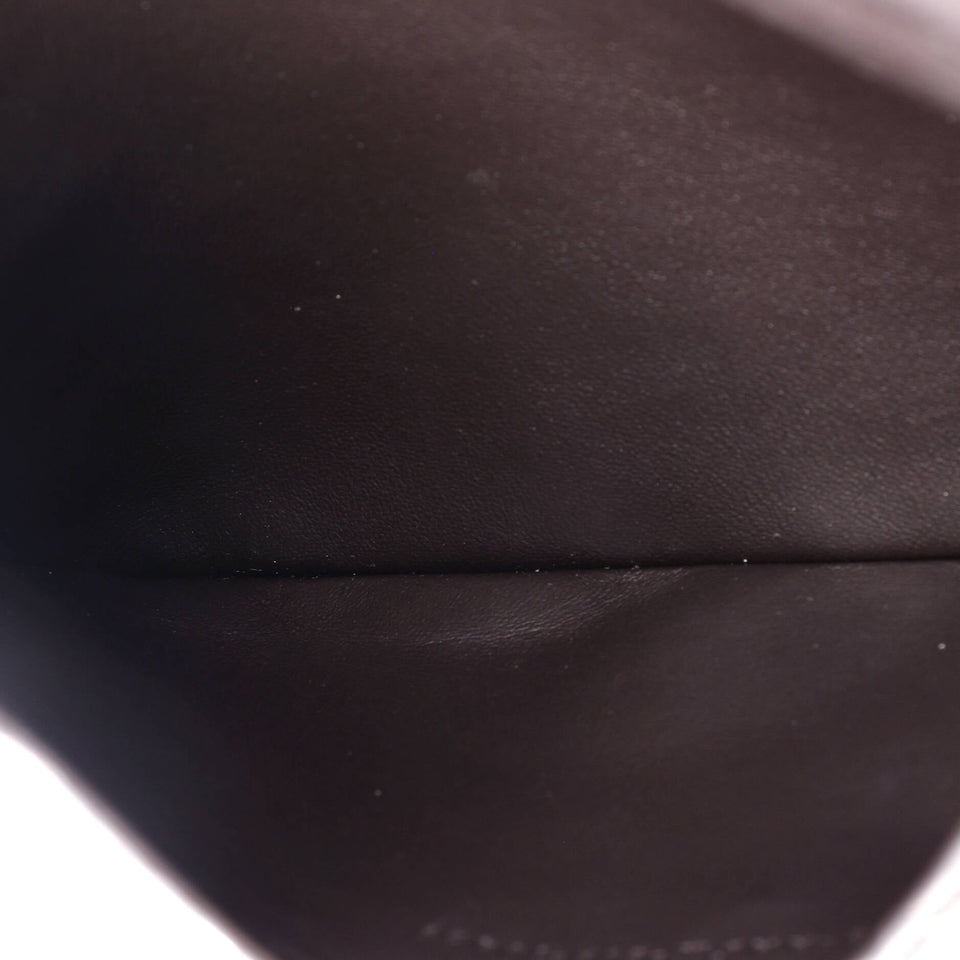 F is Fendi Envelope Flat Pouch Zucca Embossed Leather Large