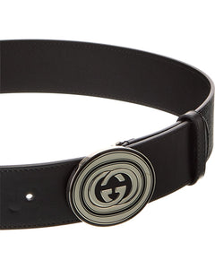 Gucci GG Supreme Canvas & Leather Belt