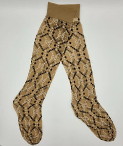 Gucci Women's  Elastic Socks with Diagonal Monogram GG Design M