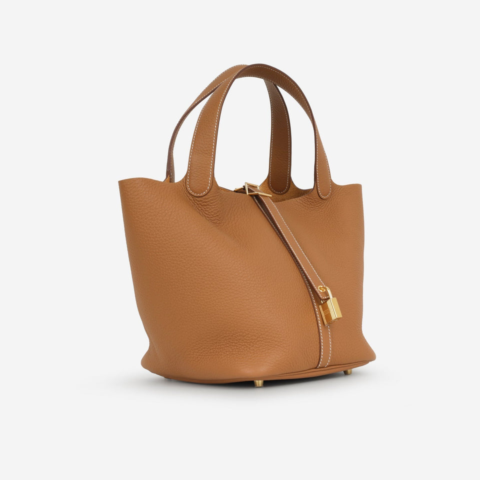 Hermès Picotin 22 Gold Clemence GHW (NWT)