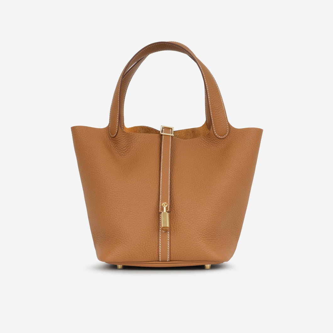 Hermès Picotin 22 Gold Clemence GHW (NWT)