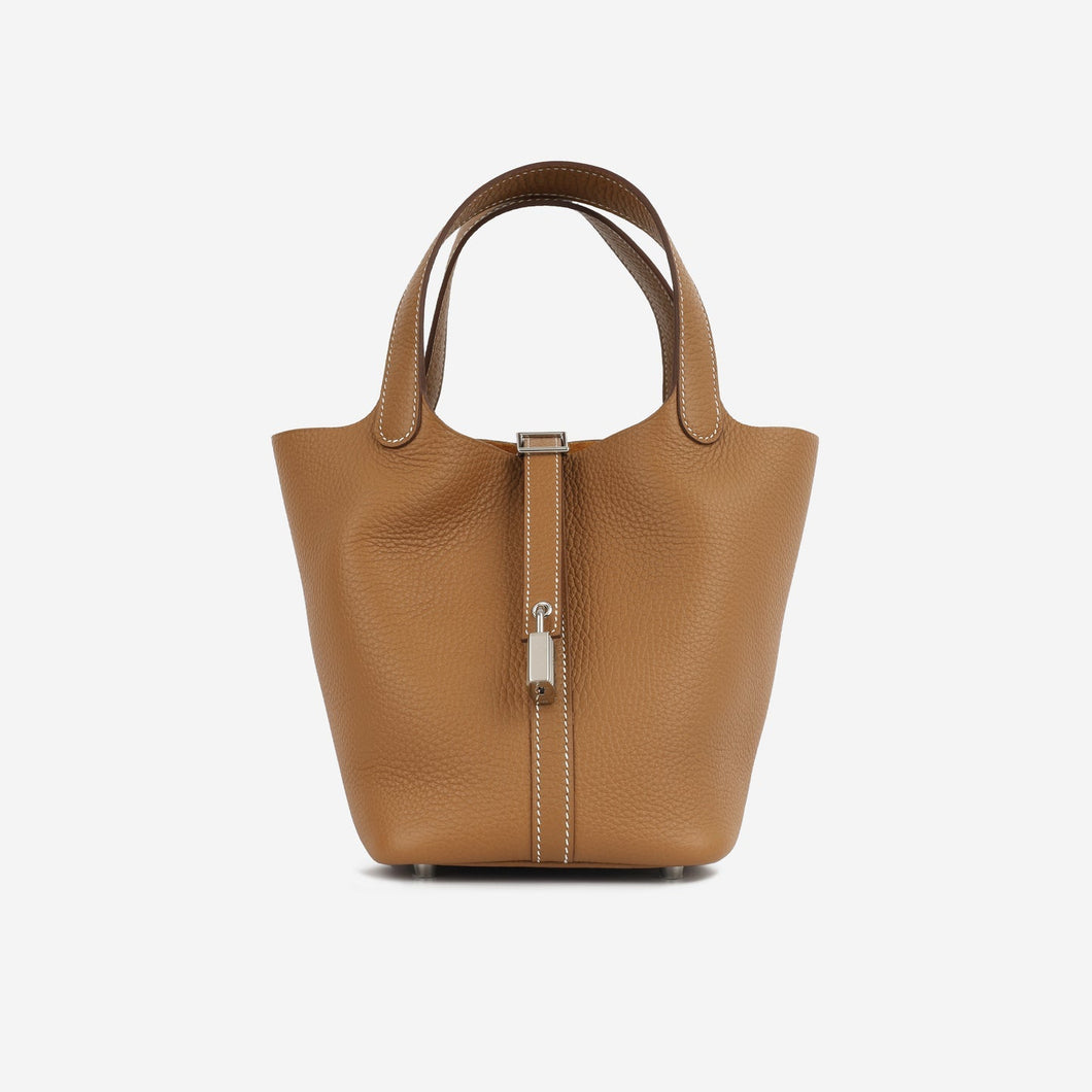 Hermès - Picotin 18 - Gold Clemence Leather GHW - Brand New - 2024