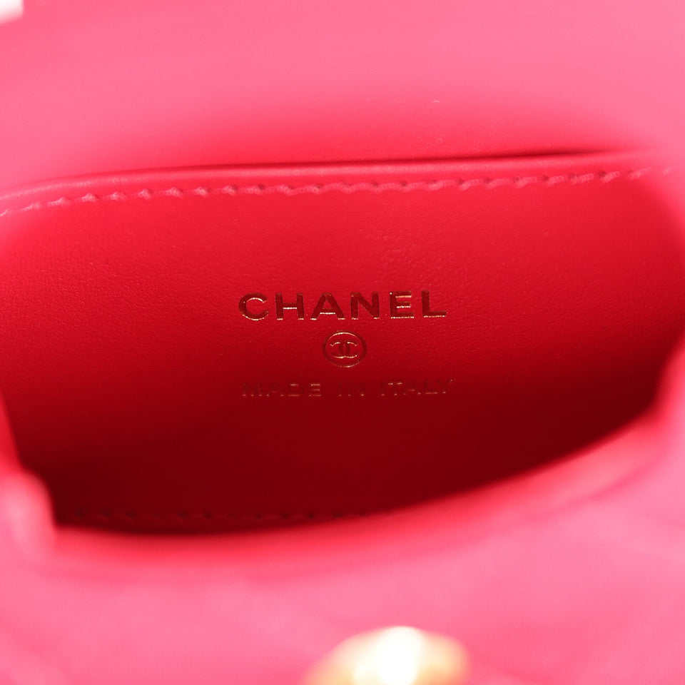 Chanel Nano Kelly Shopper Red Jersey Brushed Gold Hardware