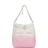 Chanel Mini 22 Bag Pink and White Ombre Calfskin Light Gold Hardware