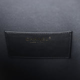 Chanel Medium 25 Hobo Bag Black Shiny Lambskin Antique Gold Hardware