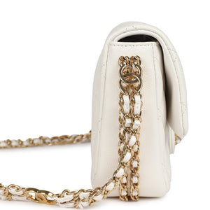 Chanel Mini CC You Flap Bag White Caviar Gold Hardware