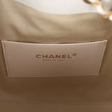 Chanel Small 25 Hobo Bag White Caviar Antique Gold Hardware