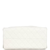 Chanel Medium 25 Hobo Bag White Caviar Antique Gold Hardware