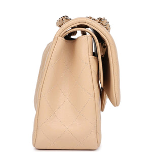 Chanel Jumbo Classic Double Flap Bag Light Beige Caviar Gold Hardware