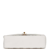 Vintage Chanel Medium Diana Flap Bag White Caviar Gold Hardware