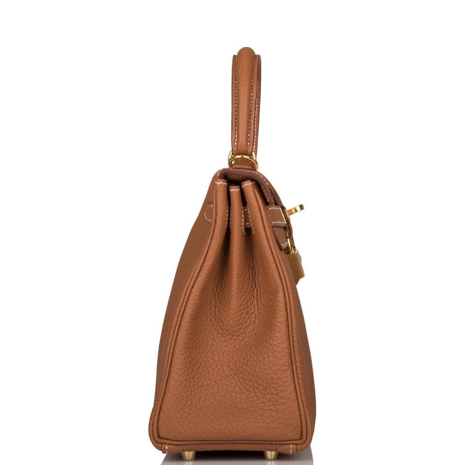 Hermes Kelly Retourne 25 Gold Togo Gold Hardware