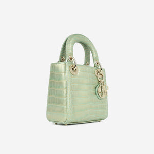 Mini Lady Dior - Green/Gold Crocodile