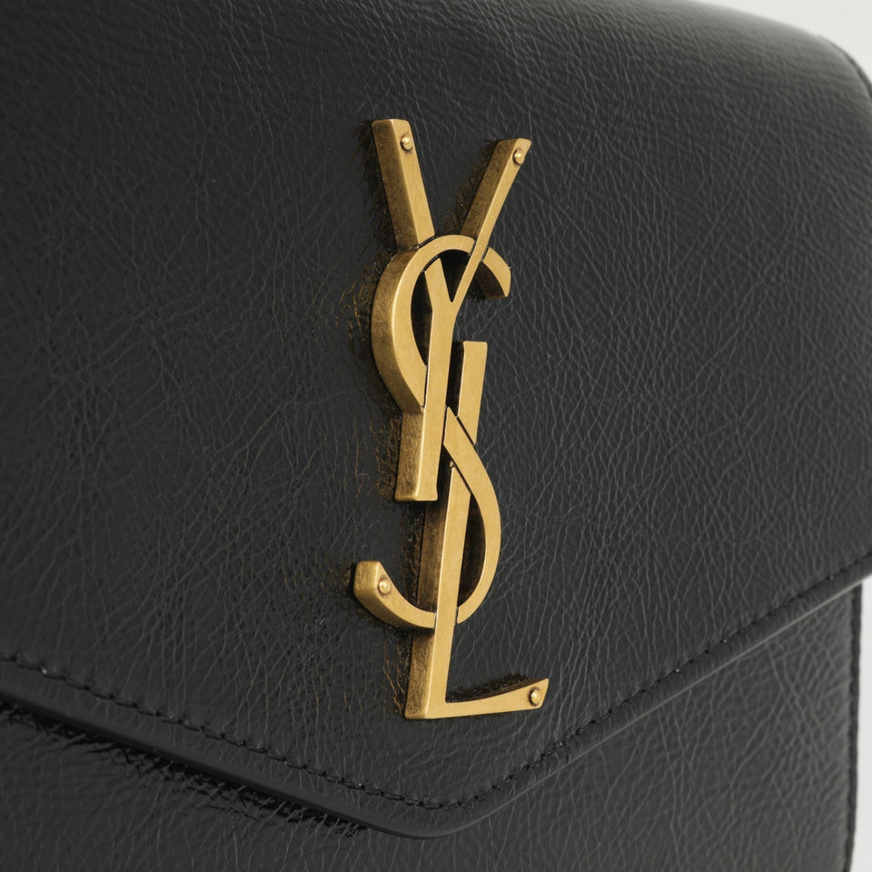 Saint Laurent - Uptown Chain Wallet - Black Calfskin GHW -