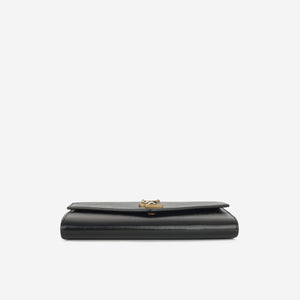 Saint Laurent - Uptown Chain Wallet - Black Calfskin GHW -