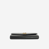 Saint Laurent - Uptown Chain Wallet - Black Calfskin GHW -