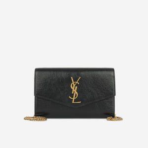 Saint Laurent - Uptown Chain Wallet - Black Calfskin GHW -