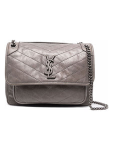 Women's Ysl Bo Mng Niki M Tufo Naturel in Grey Kaki | 6331581YG041229