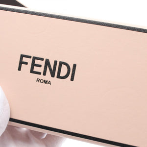 Fendi Leather Box Shoulder Bag Pink