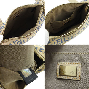 Fendi Canvas Leather Shoulder Bag