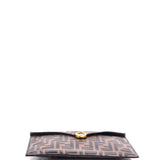 F is Fendi Envelope Flat Pouch Zucca Embossed Leather Large