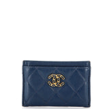 CHANEL 19 Card Holder Quilted Leather