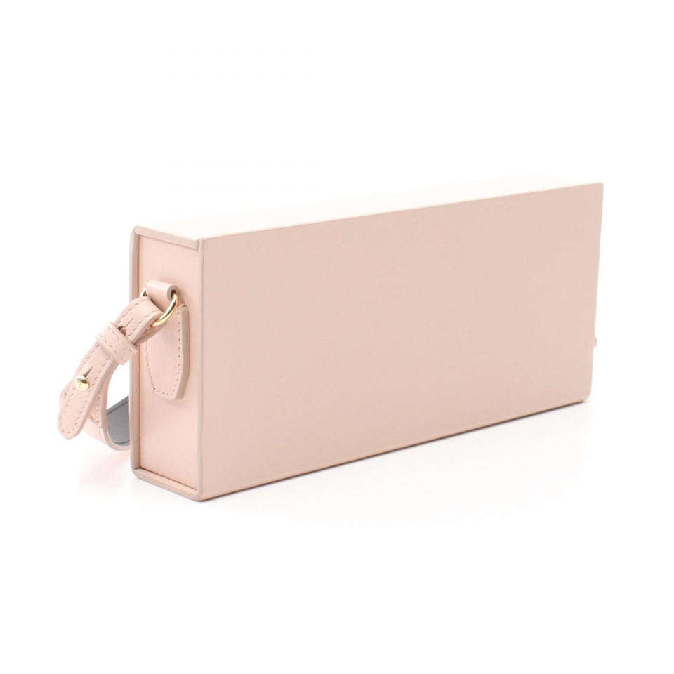 Fendi Leather Box Shoulder Bag Pink