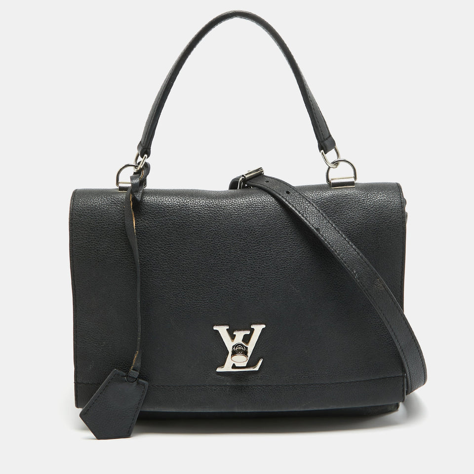 Louis Vuitton Black Leather Lockme Ii Bag